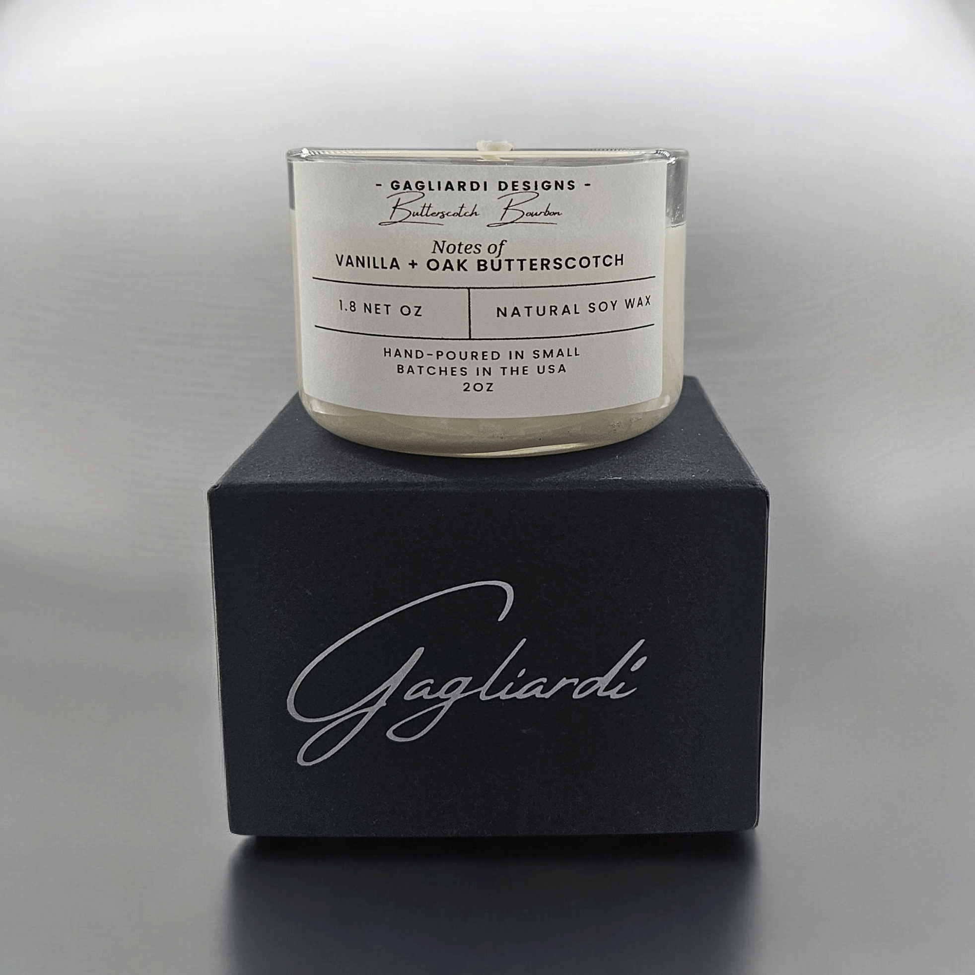 Italian-inspired soy candles with clean, modern design